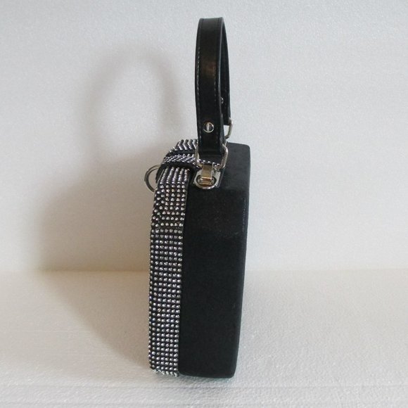 ALESSIA BLACK & CRYSTAL EVENING BAG❤️ - Picture 5 of 10